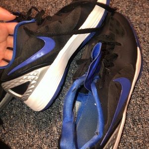 Blue Nike volleyball shoes